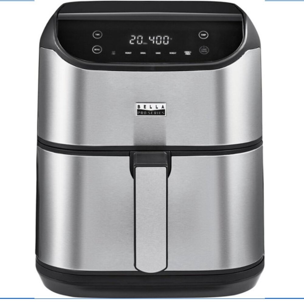 6-qt. Digital Air Fryer with Stainless Finish - Stainless Steel